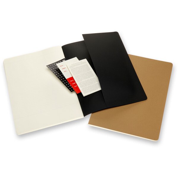 MOLESKINE Notizheft Karton A4 602534 liniert,BK/braun,160S. 2 Stk.
