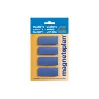 MAGNETOPLAN Rechteck-Magnethalter 16651414 blau 4 Stück