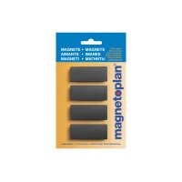 MAGNETOPLAN Support. magnét. réctangle 16651412 noir 4 pcs.