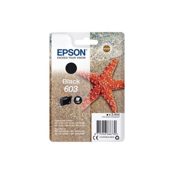 EPSON Cartouche dencre 603 noir T03U14010 XP-2100 150 pages