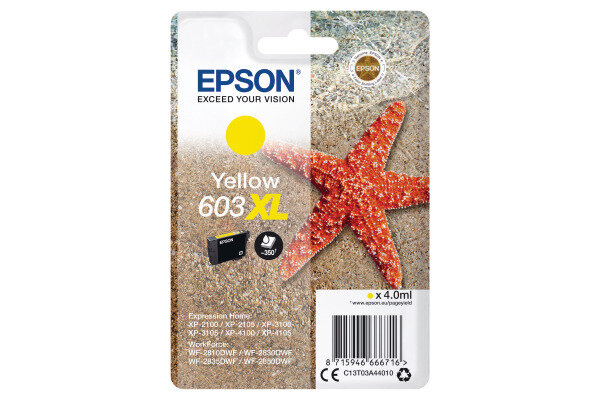 EPSON Tintenpatrone 603XL yellow T03A44010 XP-2100 350 Seiten