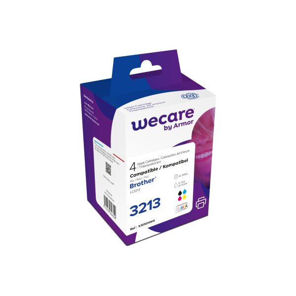 WECARE Multipack rebuilt CMYBK LC-3213V WE z.Brother DCP-J774 11/3x6.6ml