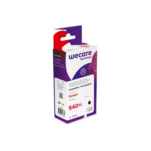 WECARE Tinte XL rebuilt schwarz PG-540XLWE zu Canon PIXMA MG2150 23ml