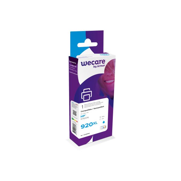 WECARE Encre 920XL rebuilt cyan CD972AEWE p. HP OfficeJet 6500 12ml