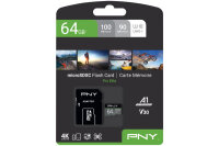 PNY micro-SDXC Pro Elite 64GB P-SDU64GV31100PRO-GE UHS-I...