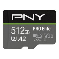 PNY micro-SDXC Pro Elite 512GB P-SDUX512U3100PRO-GE UHS-I...