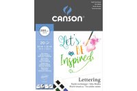 CANSON Bloc lettering 24x32cm 400109829 20 flls, blanc...