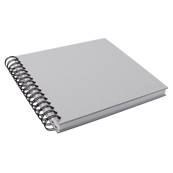 NEUTRAL Spiral-Skizzenbuch 21x21cm 150312 130g, grau 110 Seiten