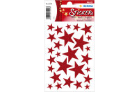 HERMA Sticker Sterne 15099 rot 27 Stück 1 Blatt