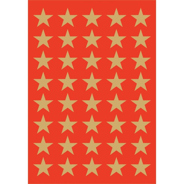 HERMA Weihnachts-Sticker DECOR "Sterne", 13 mm, gold