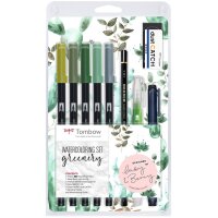 Tombow Watercoloring-Set "Greenery", 11-teilig