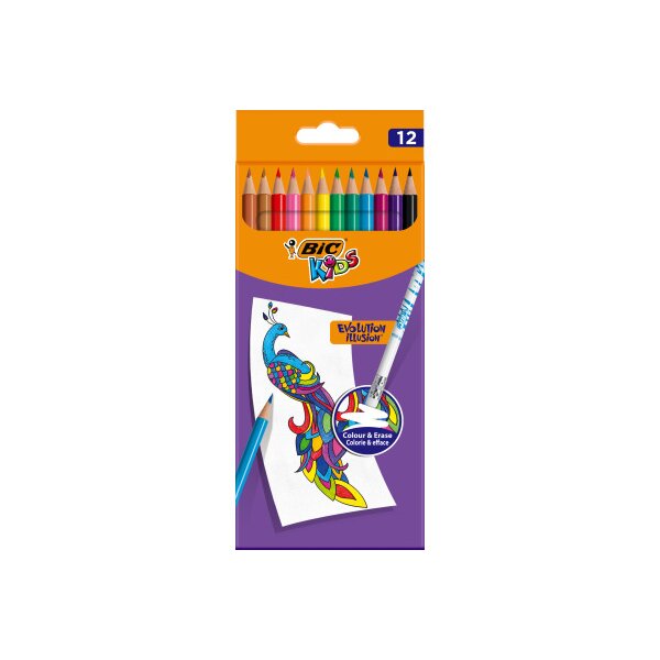 BIC Farbstifte Evolution 987868 12 Stück, Farben ass.
