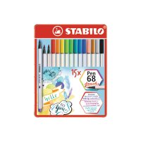 STABILO Fasermaler Pen 68 Brush 568 15-32 ass. 15...