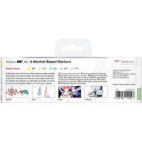 TOMBOW Dual Brush Pen ABT PRO ABTP-5P-2 Pastel Colours...