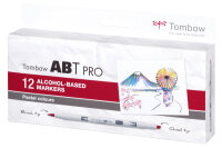 TOMBOW Dual Brush Pen ABT PRO ABTP-12P-2 Pastel Colours...