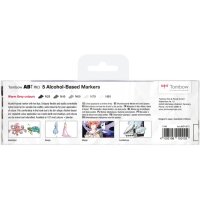 TOMBOW Dual Brush Pen ABT PRO ABTP-5P-3 Warm Grey Colours...