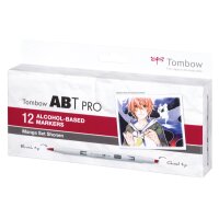 TOMBOW Dual Brush Pen ABT PRO ABTP-12P-5 Manga Set Shonen...