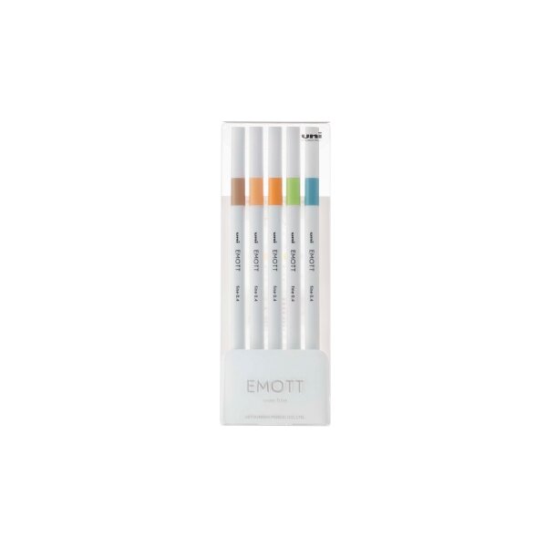 UNI-BALL Fineliner Emott 0.4mm PEM-SY_5C_NO.6 nature 5 pcs.