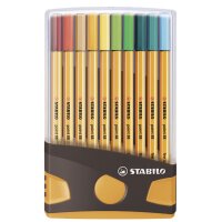 STABILO Feutre point 88, ColorParade de 20, gris/orange
