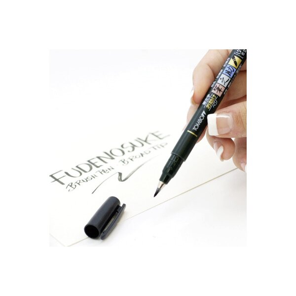 TOMBOW Set de calligraphie WS-BH/BS WS-BHS-2P Fudenosuke, noir 2 pcs.