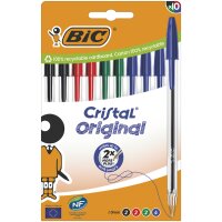 BIC Stylo à bille Cristal Original, boîte de...