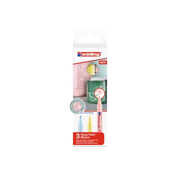 EDDING Paintmarker 751 1-2mm 751-E3-pas pastell 3 St&uuml;ck