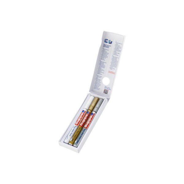EDDING Paintmarker 780 0,8mm 780-E3-met gold/silver/white 3 Stück