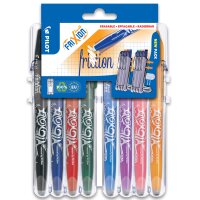 PILOT Tintenroller FRIXION BALL 07 Set2Go, 8er Etui