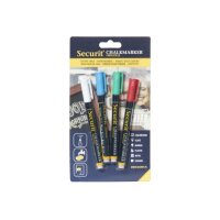 SECURIT Marker Craie 1-2mm BL-SMA100-V4-COL 4 couleurs ass.