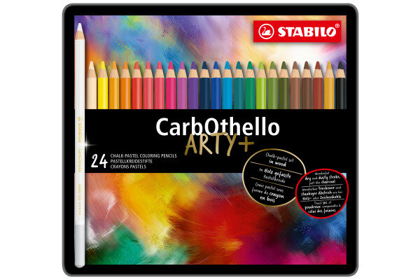 STABILO CarbOthello Cray. fusain past. 1424-6 24 couleurs