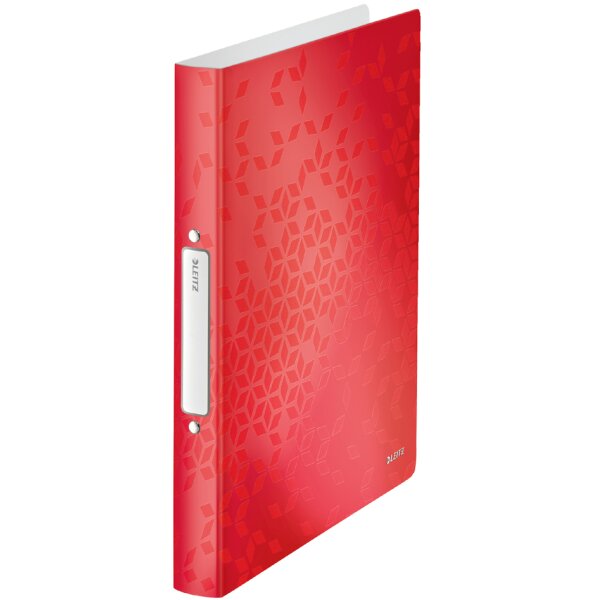 LEITZ Ringbuch WOW, DIN A4, PP, schwarz, 2 Ringe