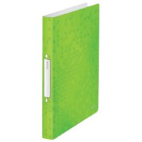 LEITZ Ringbuch WOW, DIN A4, PP, schwarz, 2 Ringe