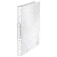 LEITZ Classeur à anneaux WOW, A4, PP, blanc...