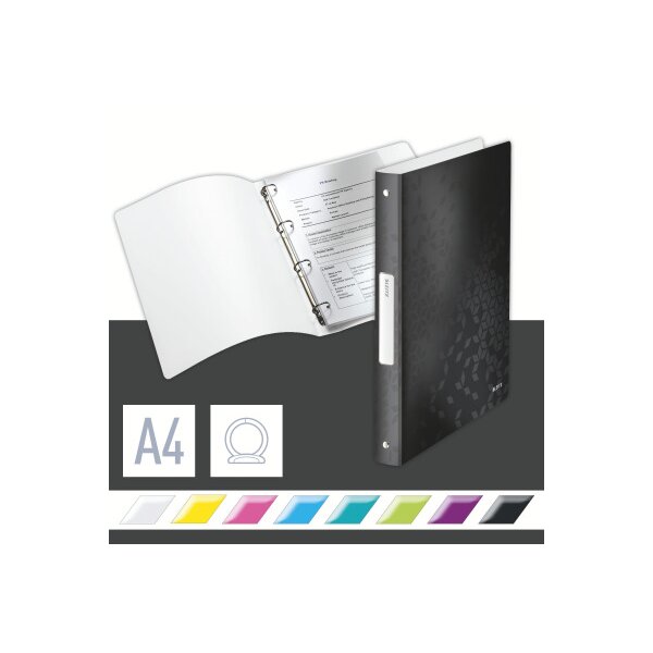 LEITZ Ringbuch WOW PP A4 4258-00-95 schwarz 25mm