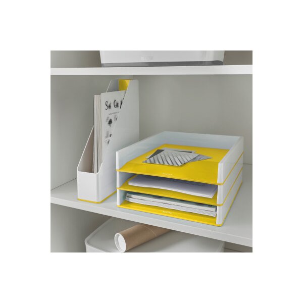 LEITZ Boîte class. WOW Duo Colour A4 5362-10-16 blanc/jaune
