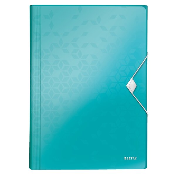 LEITZ Fächermappe WOW, A4, PP, 6 Fächer, weiss