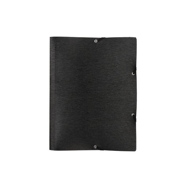 KOLMA Gummizugmappe LineaVerde A4 11.077.06 schwarz, PP, Sand, recycling