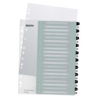 LEITZ Intercalaires en plastique WOW, numéroté, 1-12