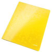 LEITZ Chemise à lamelle WOW, A4, en carton, jaune