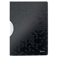 LEITZ Klemmhefter WOW ColorClip, DIN A4, PP, weiss-metallic