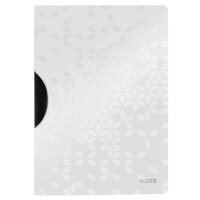 LEITZ Chemise à clip WOW ColorClip, A4, PP, blanc...