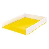 LEITZ Corbeille c. WOW Duo Colour A4 5361-10-16 blanc/jaune