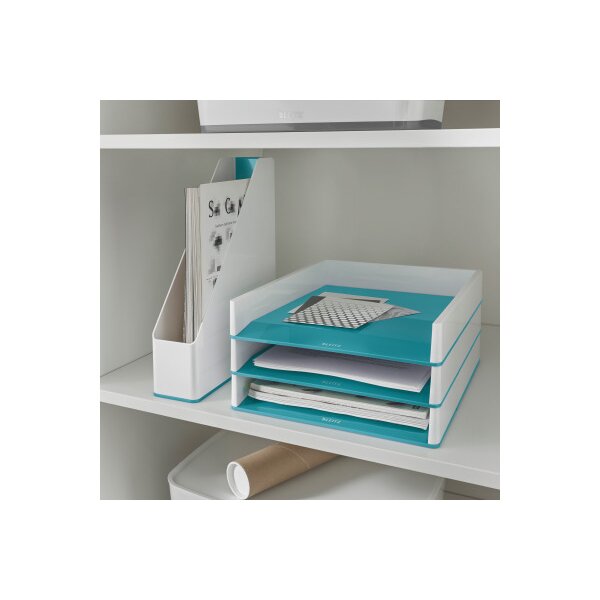 LEITZ Briefkorb WOW A4 5361-10-51 weiss/eisblau