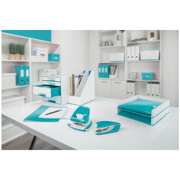 LEITZ Briefkorb WOW Duo Colour A4 5361-10-51 weiss/eisblau