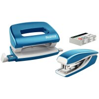 LEITZ Heftgerät- & Locher-Set Mini Nexxt WOW, gelb