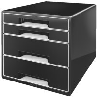 LEITZ Schubladenbox WOW CUBE, 4 Schübe, perlweiss...