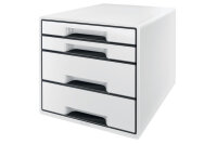 LEITZ Set tiroirs WOW Cube A4 5252-10-01 blanc/noire 4...