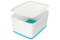 LEITZ MyBox L avec couvercle 18lt 5216-10-51 blanc/bleu