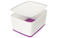 LEITZ MyBox L avec couvercle 18lt 5216-10-62 blanc/violet