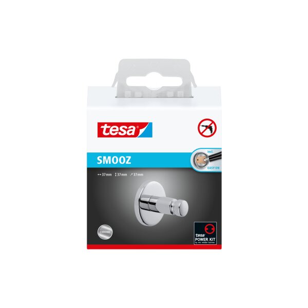 TESA Smooz Handtuchhaken 40318-00000 chrome, selbstklebend